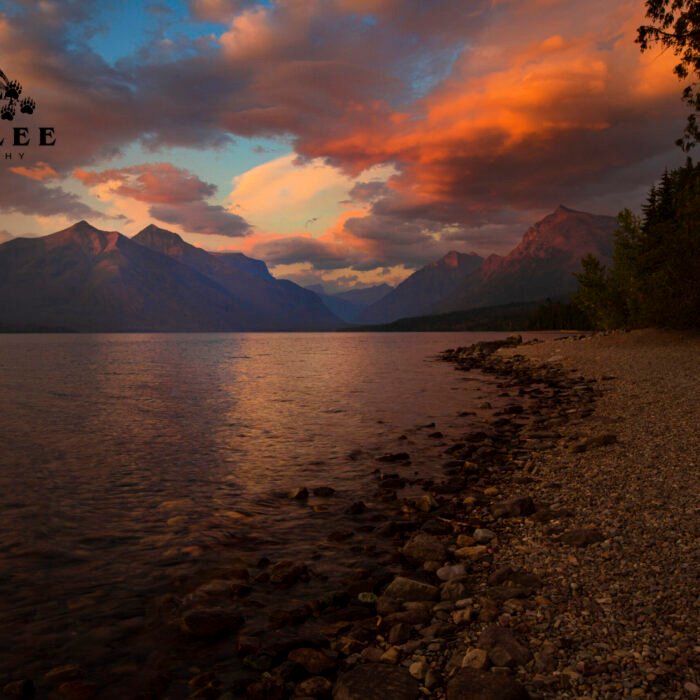 McDonald Lake Sunset Glow
