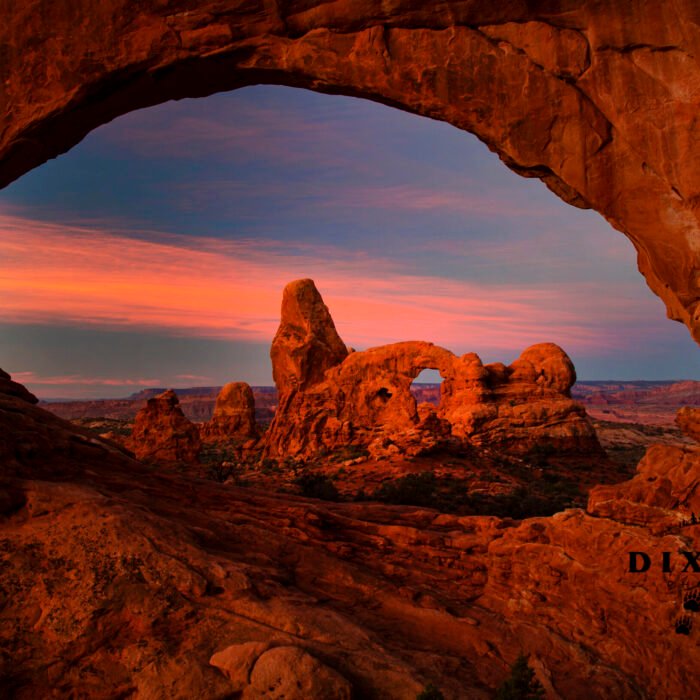 Turret Arch Through North Window Before the dawn